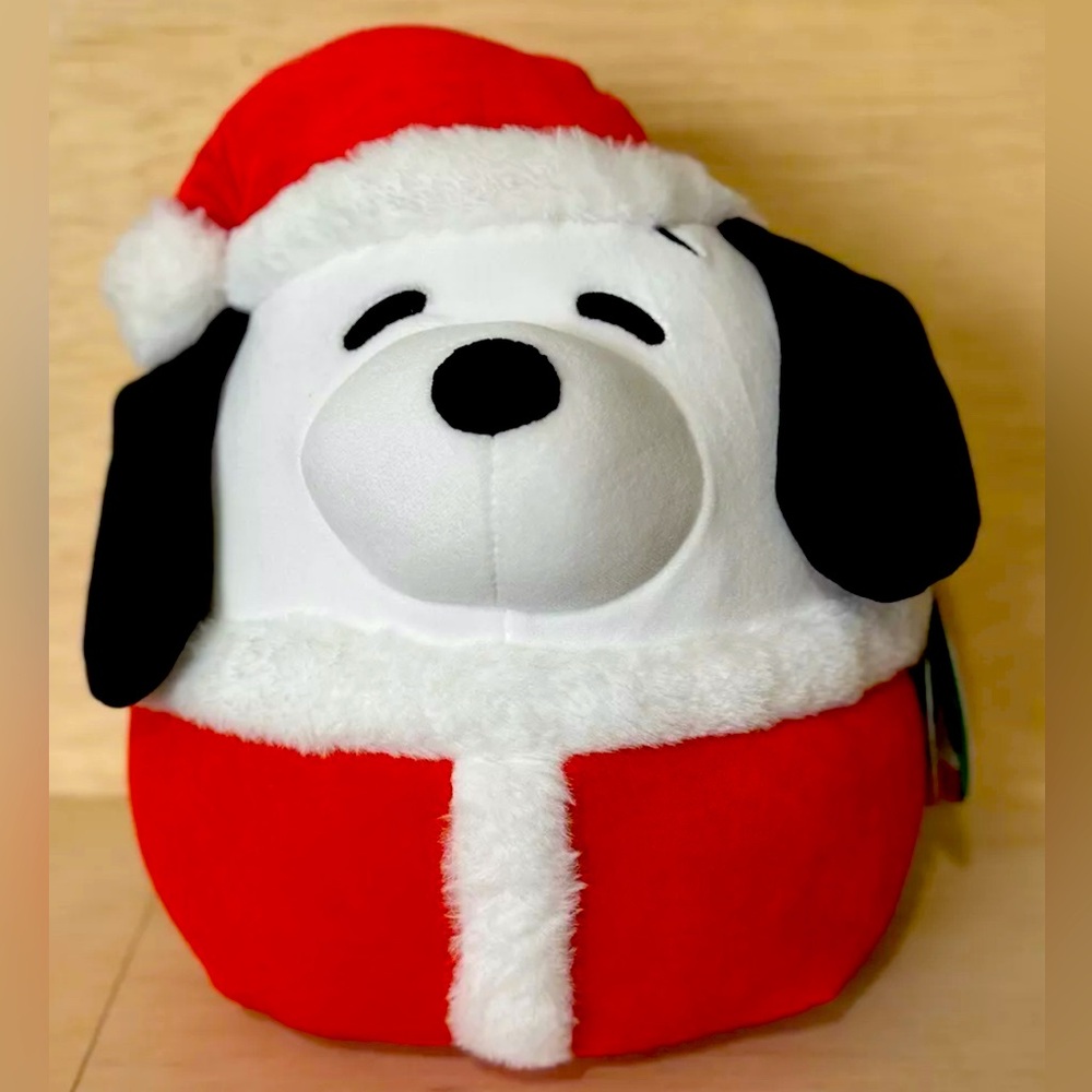 Squishmallows Snoopy Santa Peanuts Edition Collectible Holiday Plush Toy 10 Inch